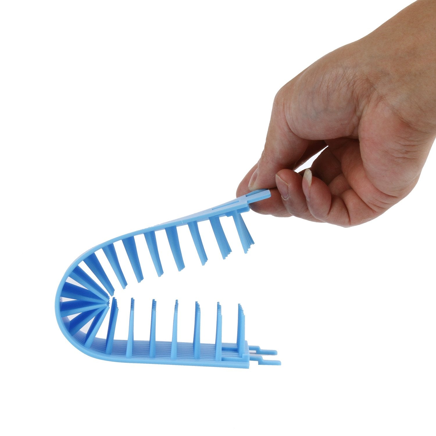 Interior view of the dog paw cleaner showing soft silicone bristles designed to remove dirt and mud from your pet's paws.